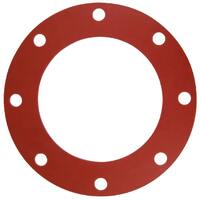 GSKRR4FF150 4" Red Rubber (SBR) Gasket, 150#, Full Face, (1/8" thick)